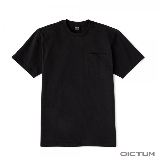 Filson Short Sleeve Outfitter Solid One-Pocket T-shirt, Faded black, XS