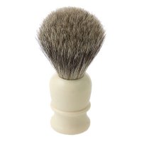 Shaving Brush Thiers-Issard, Badger Hair, Plastic Handle, White