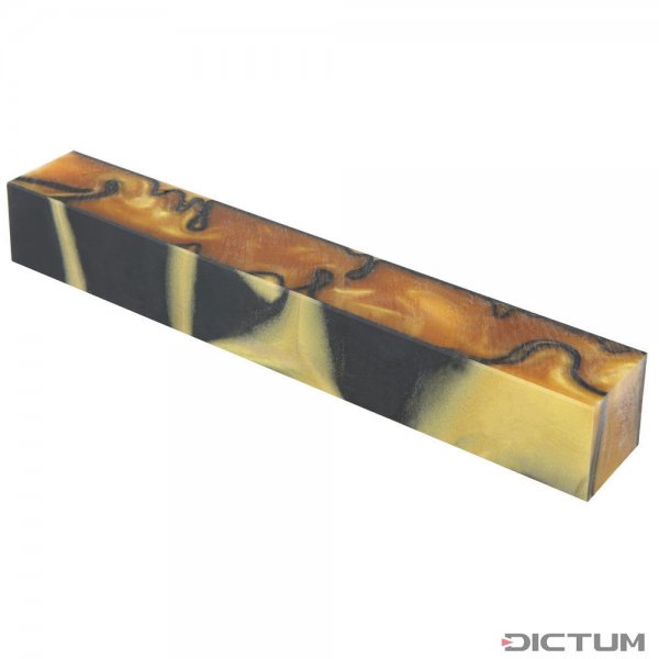 Akrylowy klocek do produkcji przyborów piśmienniczych, złoty/czarny