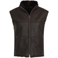 Werner Christ »Humphrey« Werner Christ »Humphrey« Men’s Lambskin Vest, Dark Brown, Size 56