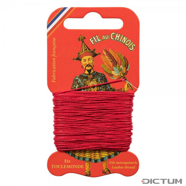 »Fil au Chinois« Waxed Linen Thread, Red, 15 m