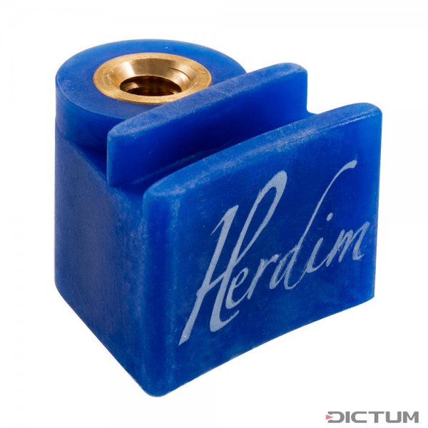 Replacement clamping pad, Violin, Viola, blue, with thread, with print &quot;Herdim&quot;