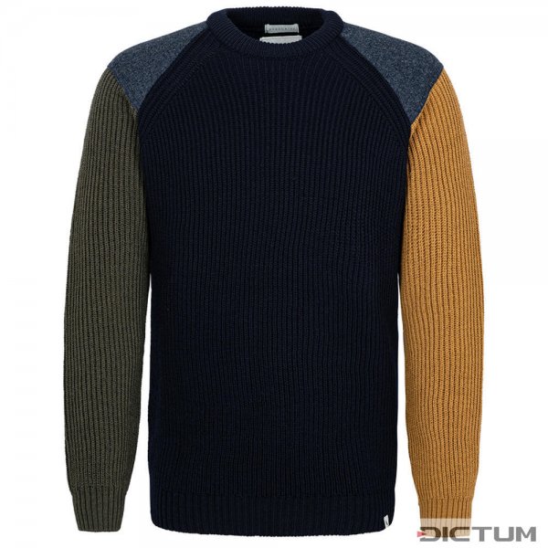 Peregrine, Herren Pullover Thomas, navy/olive/wheat, Größe M